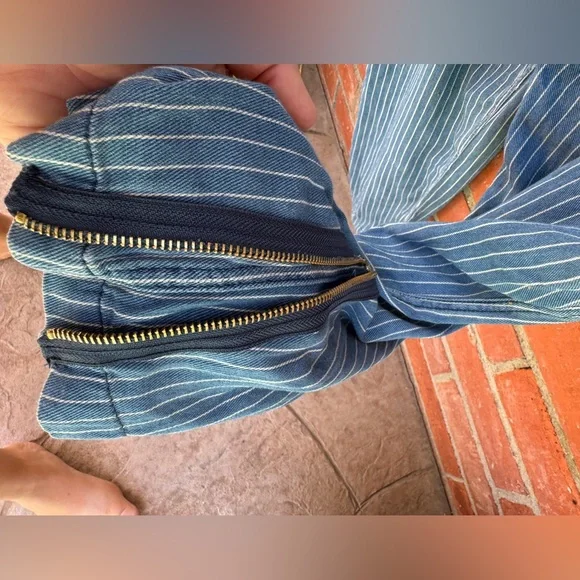 Sandrine Rose x Free People indigo striped jumpsuit - Picture 7 of 7